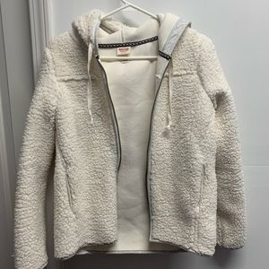 Warm white fleece jacket